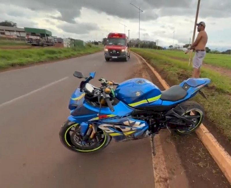 Nova Alvorada do Sul: Motociclista morre ao tentar fazer contorno em rotatória