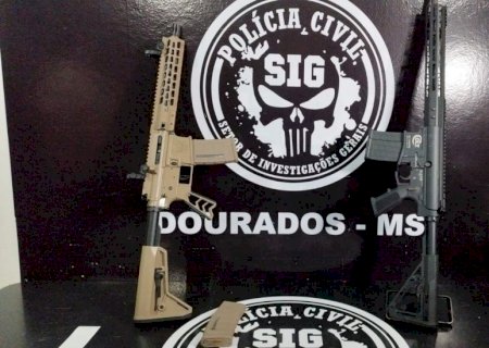 Polícia Civil apreende fuzis em Dourados e prende homem por tráfico de drogas