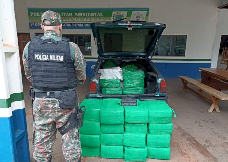 PMA apreende 640kg de maconha.