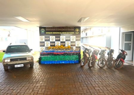 DOF destrói acampamento do tráfico, prende cinco pessoas e apreende mais de 600 quilos de drogas