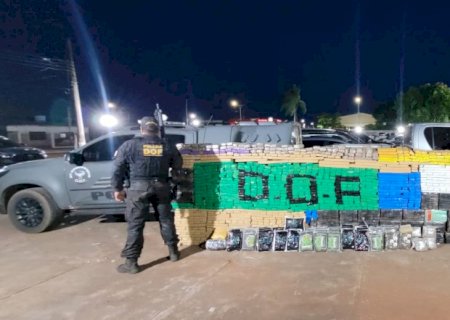 Hilux roubada é recuperada pelo DOF carregada com quase duas toneladas de drogas