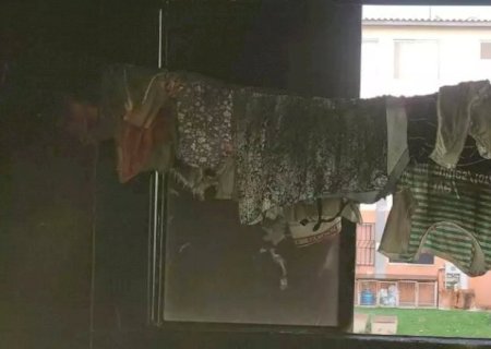 Mãe pula de janela com filhos no colo e fogo destrói apartamento.