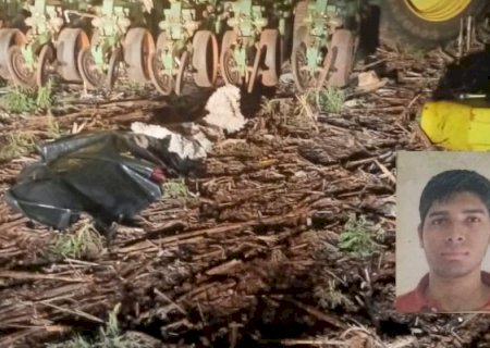 Equipamento de plantadeira cai e mata funcionário em fazenda de MS.