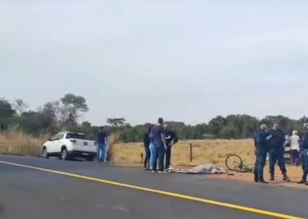 Deodápolis - Ciclista de 50 anos morre atropelado na MS-276 no distrito Lagoa Bonita