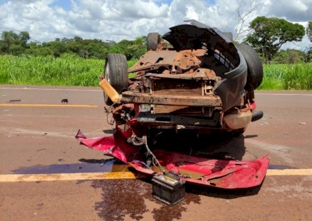 Acidente entre dois veículos deixa sete feridos na BR-163, em Rio Brilhante
