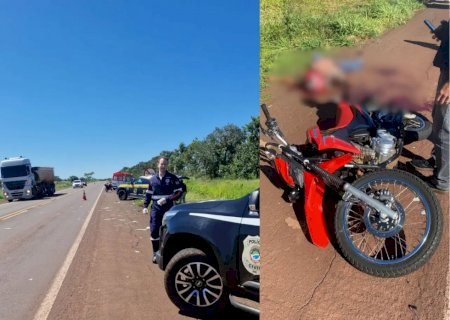 Motorista foge após telha cair de caminhão, atingir e matar motociclista na BR-262