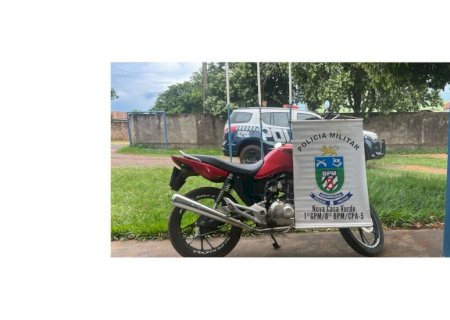 Polícia Militar apreende motocicleta furtada e conduz dois suspeitos por receptação em Nova Andradina