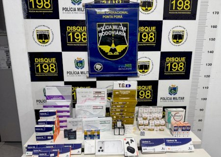 PMR apreendeu medicamentos estrangeiros ocultos em veículo na MS -164
