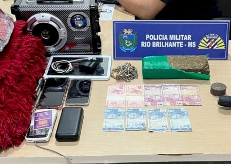 Rio Brilhante - Polícia Militar prende casal com maconha