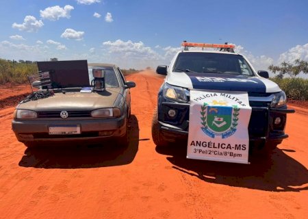 Angélica - Ação rápida da Polícia Militar resulta na prisão de autor de furto e recuperação de objetos