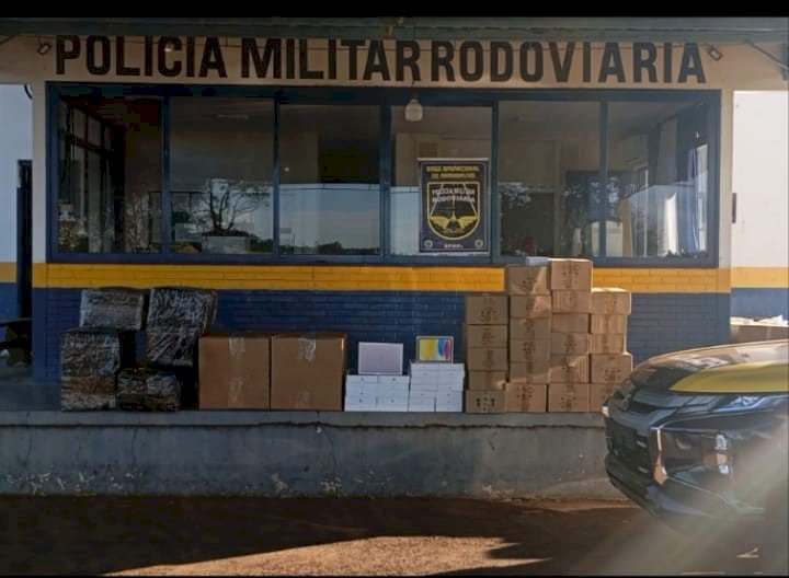 PMR apreende eletrônicos, perfumes e mercadorias estrangeiras durante fiscalização na MS-386