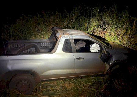 PMR atende sinistro sem vítimas na MS-141, entre Angélica e Nova Andradina