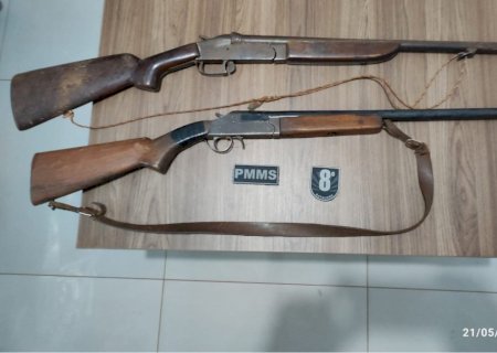 Polícia Militar apreende duas espingardas após denúncia anônima em Angélica