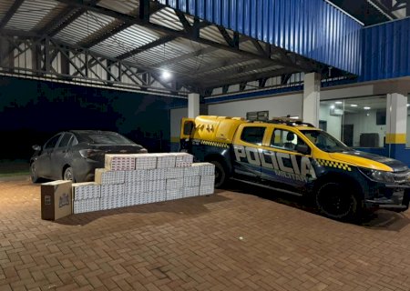 PMR apreende mercadorias e flagra condutor embriagado durante operação na MS-164