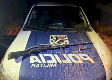 Polícia Militar encaminha homem à Delegacia por porte ilegal de arma de fogo em Nova Andradina