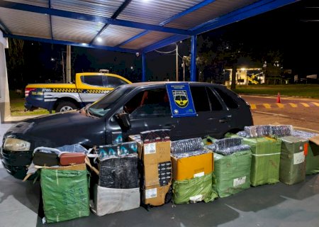 PMR apreendeu mercadorias avaliadas em mais de quinhentos mil reais durante fiscalização, na MS-164