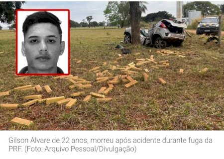 Suspeito bate carro em árvore, fica preso às ferragens e drogas ficam espalhadas em estrada entre Três Lagoas e Brasilândia