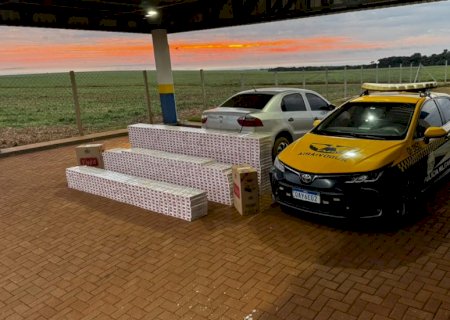 Polícia Militar Rodoviária apreende mais de 1,5 mil pacotes de cigarros contrabandeados na MS-162