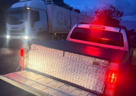 Ação em conjuntas das forças policiais do MS e PR, apreendeu contrabando de cigarros